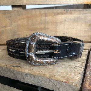 Braided Horse Hair Western Belt